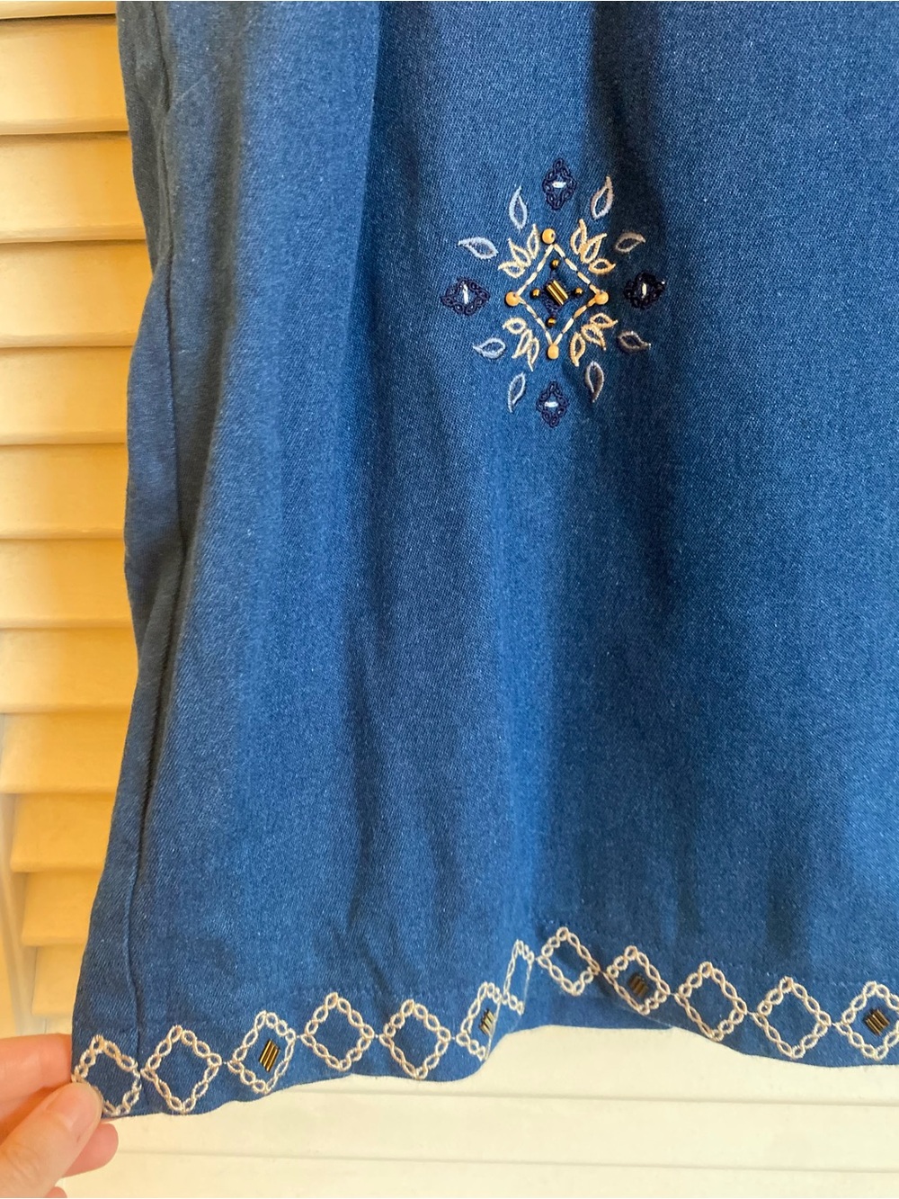 Vintage Koret City Blues Embellished Denim Tank Top - Picture 3 of 5